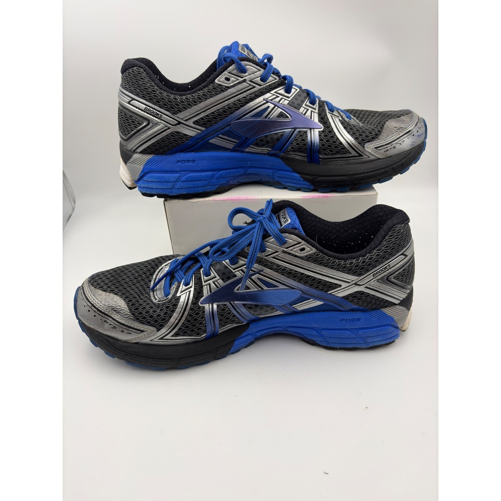 Brooks Adrenaline GTS 17 Mens Running Shoes Grey Blue Silver 1102411D017 Size 12 - Picture 2 of 7